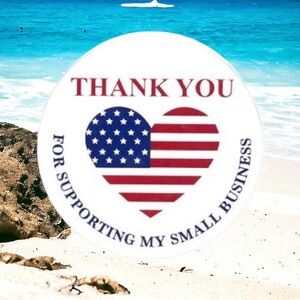 40 Patriotic Thank You Stickers (1.5in)